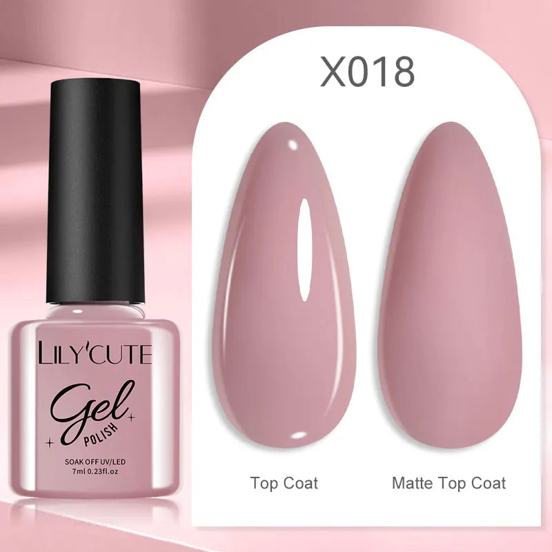 capsules couleur champagne LILYCUTE 5ML  gel doublure pailleté