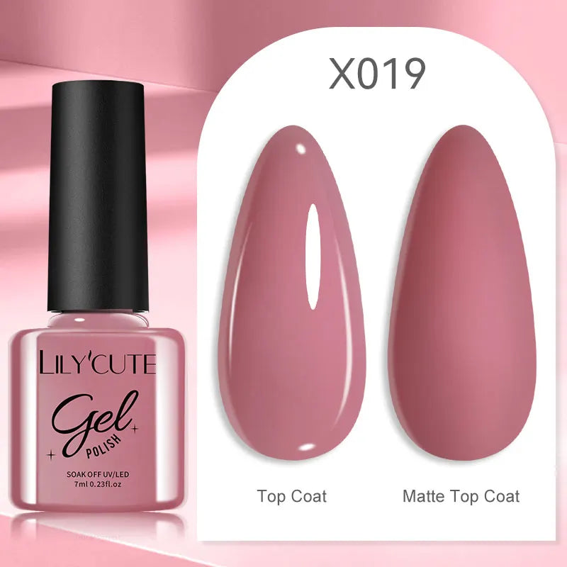 capsules couleur champagne LILYCUTE 5ML  gel doublure pailleté