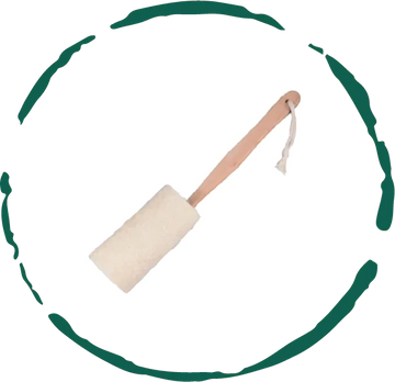 Natural Loofah Bath Brush w/Long Handle.